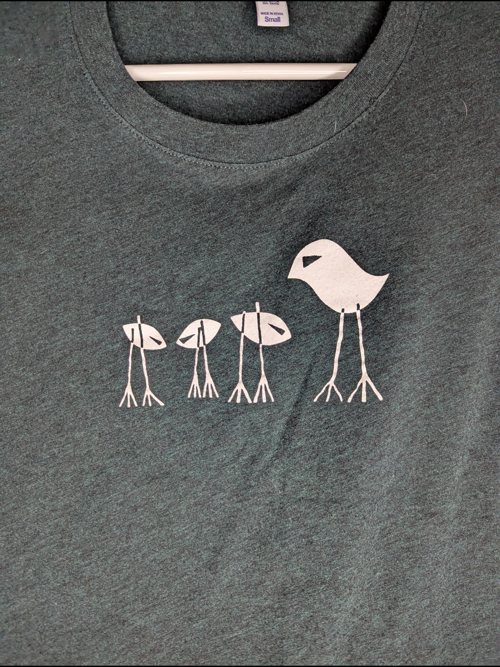 Bird Family Graphic Tee - Green -